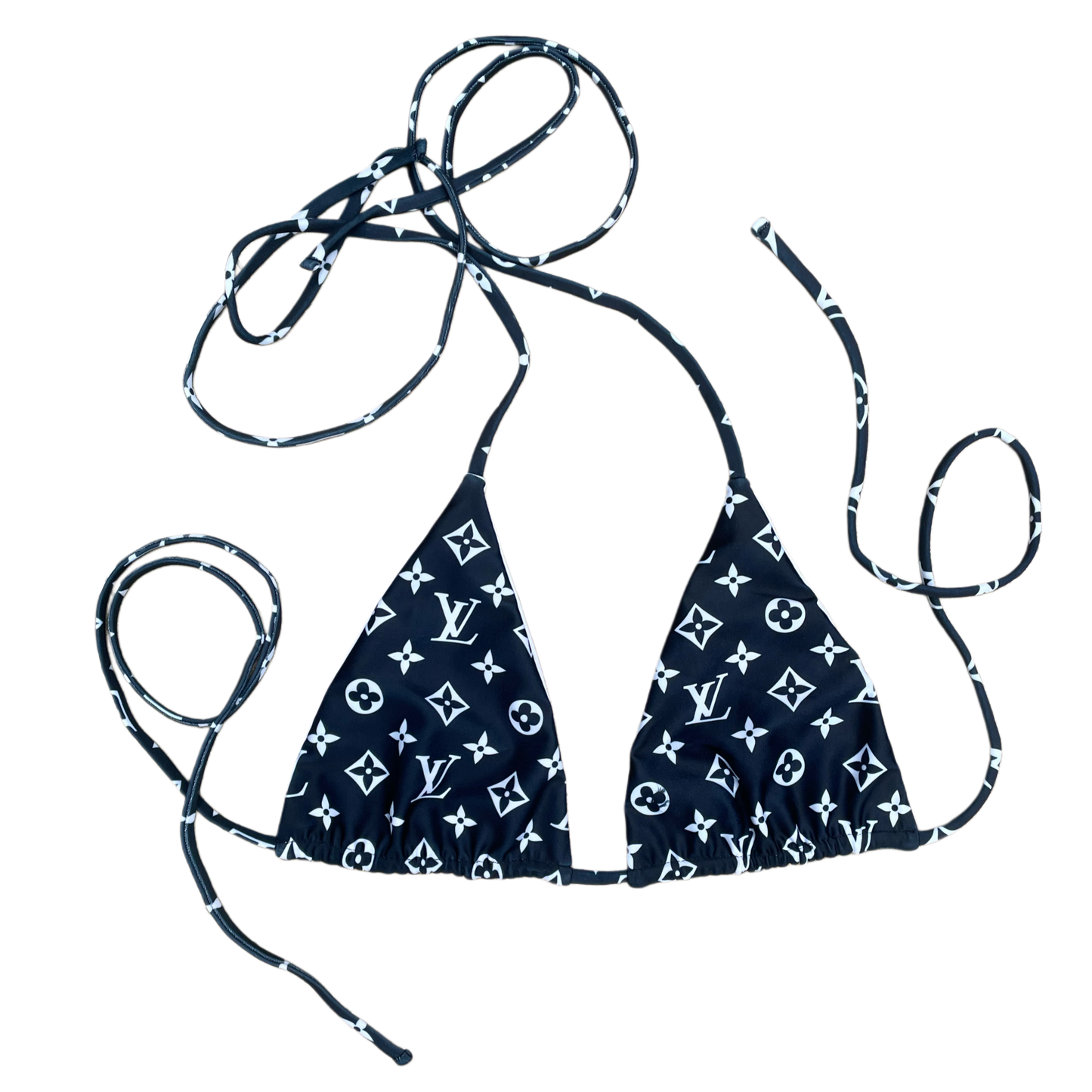 LV BLACK BIKINI TOP