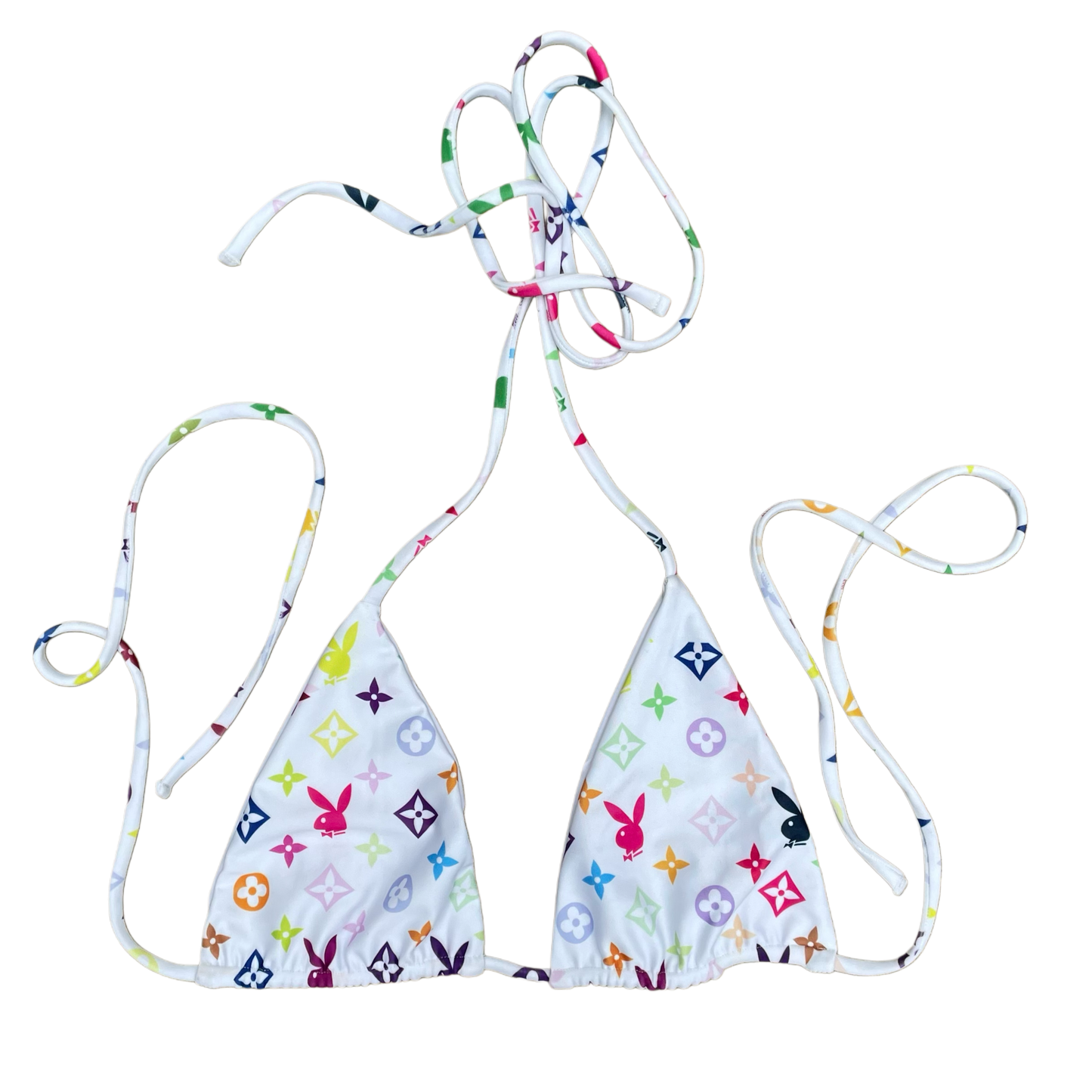 OG COCAINE SLIM WHT BIKINI TOP