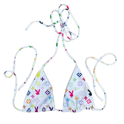 OG COCAINE SLIM WHT BIKINI TOP