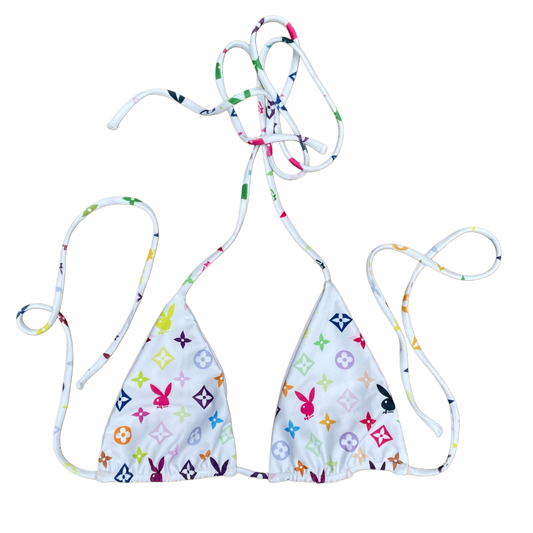 OG COCAINE SLIM WHT BIKINI TOP