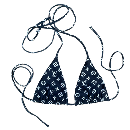 LV BLACK BIKINI TOP