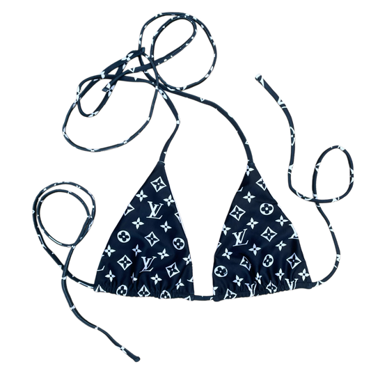 LV BLACK BIKINI TOP