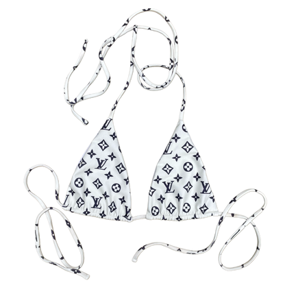 LV CREAM BIKINI TOP