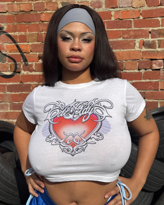 BABY TEE - EAT PLAY LOVE ‘CURSED HEART’’